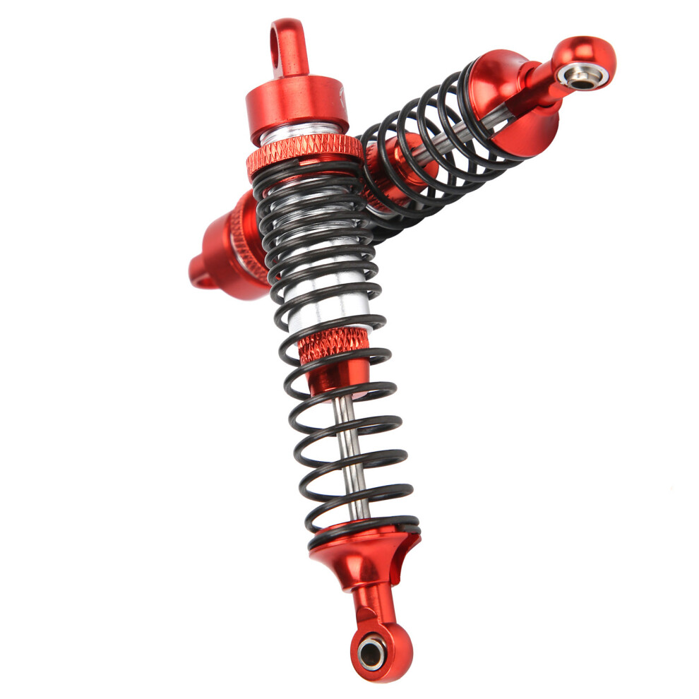 Robust 2Pcs 100Mm Metal Shock Absorber Damper Set For 1/10 Rc Cars Red 4611359353363