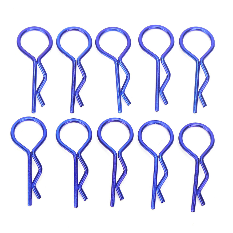 Rc Car Shell Clips 10Pcs 13Mm Metal Body Pins For 1/5 1/6 1/8 1/10 Models Blue 8111359354019