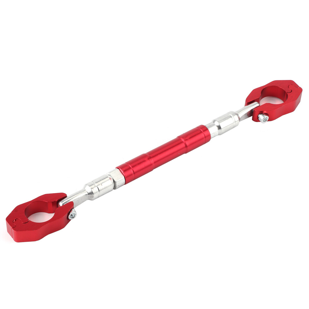 Universal Motorcycle Handlebar Crossbar 7/8In Cnc Alloy With Balance Lever Red 9321359354882
