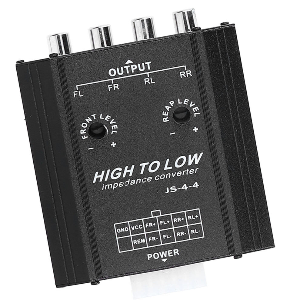 Car Stereo 12V 4 Channel Audio Impedance Converter High To Low Rca Line Filter 6941359357220