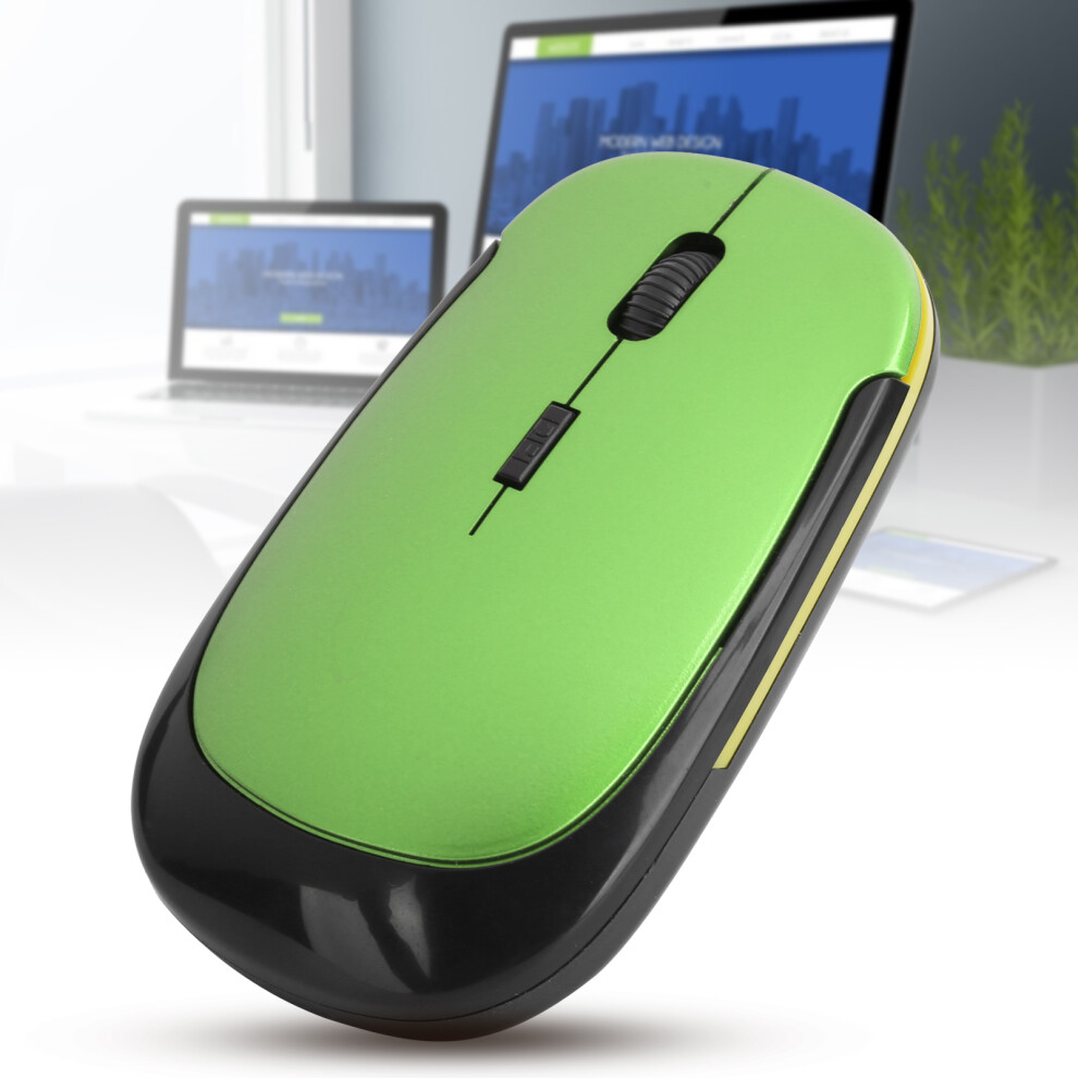 Wireless Optical Mouse 1600Dpi, 2.4Ghz, Usb Green 8491359357389