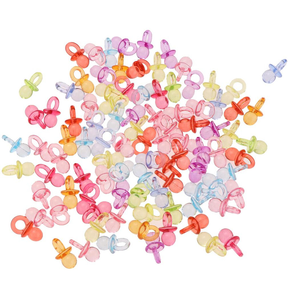100pieces Mini Pacifiers Charms Decoration Set Fun Shower Game Prizes-image-OPC-PMTPP7C-NEW