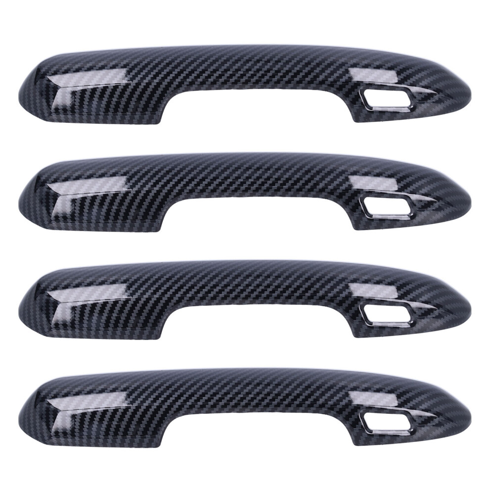 4Pcs Carbon Fiber Style Exterior Door Handle Cover Fits Rav4 2019-2021 3481359357798