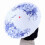 Winddichter blauer Damenregenschirm mit kunstvollem Handwerksdesign 5