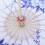Winddichter blauer Damenregenschirm mit kunstvollem Handwerksdesign 4