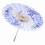 Winddichter blauer Damenregenschirm mit kunstvollem Handwerksdesign 12