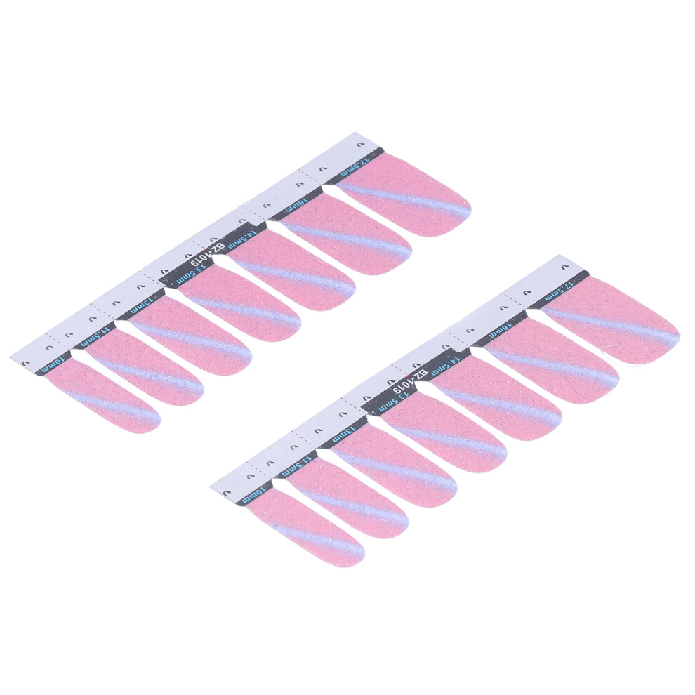 Professional 14pcs Nail Polish Wrap Strips - Self-Adhesive Glitter