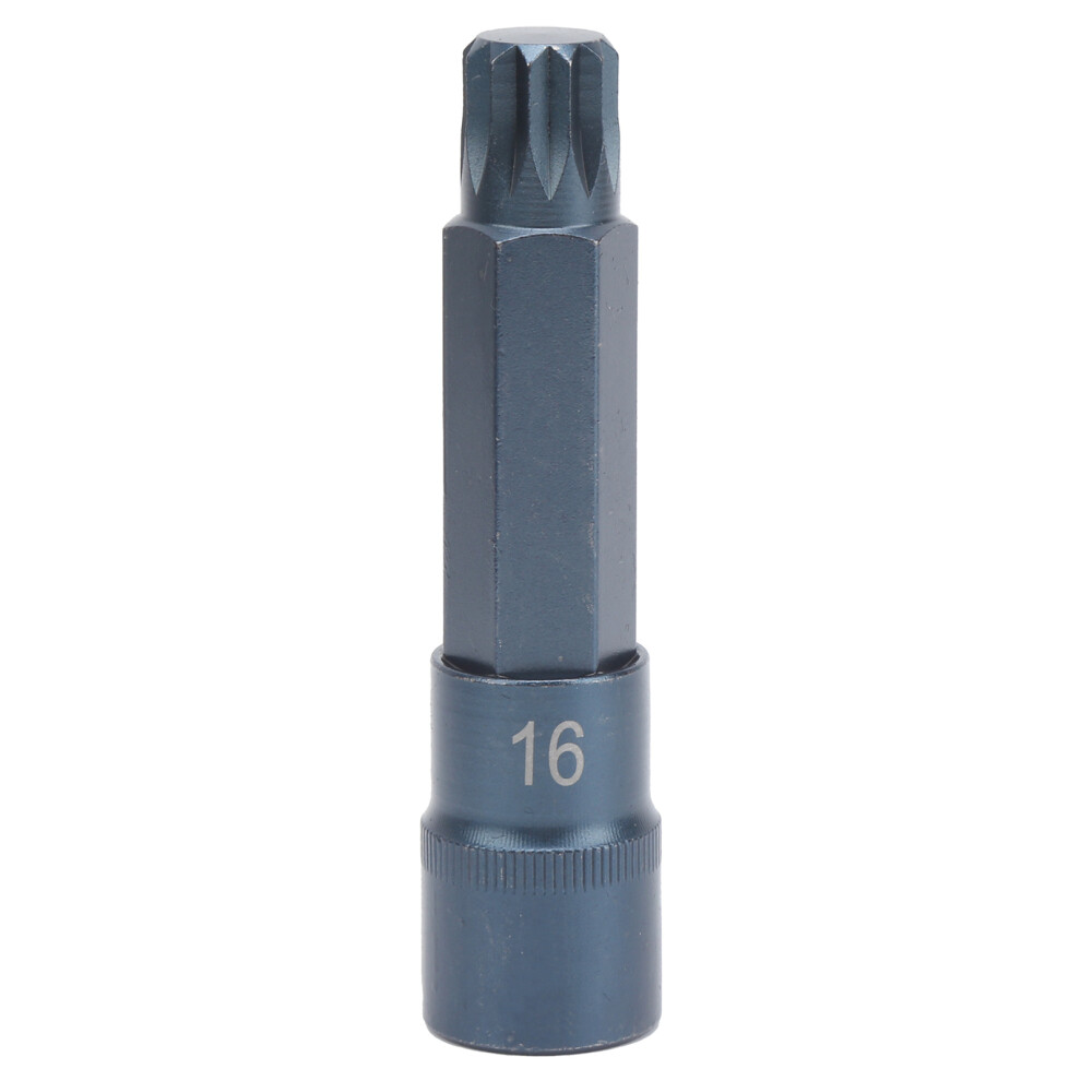 12-Point Alloy Steel Blueing Screwdriver Socket, 16Mm, 100Mm 7621359366819
