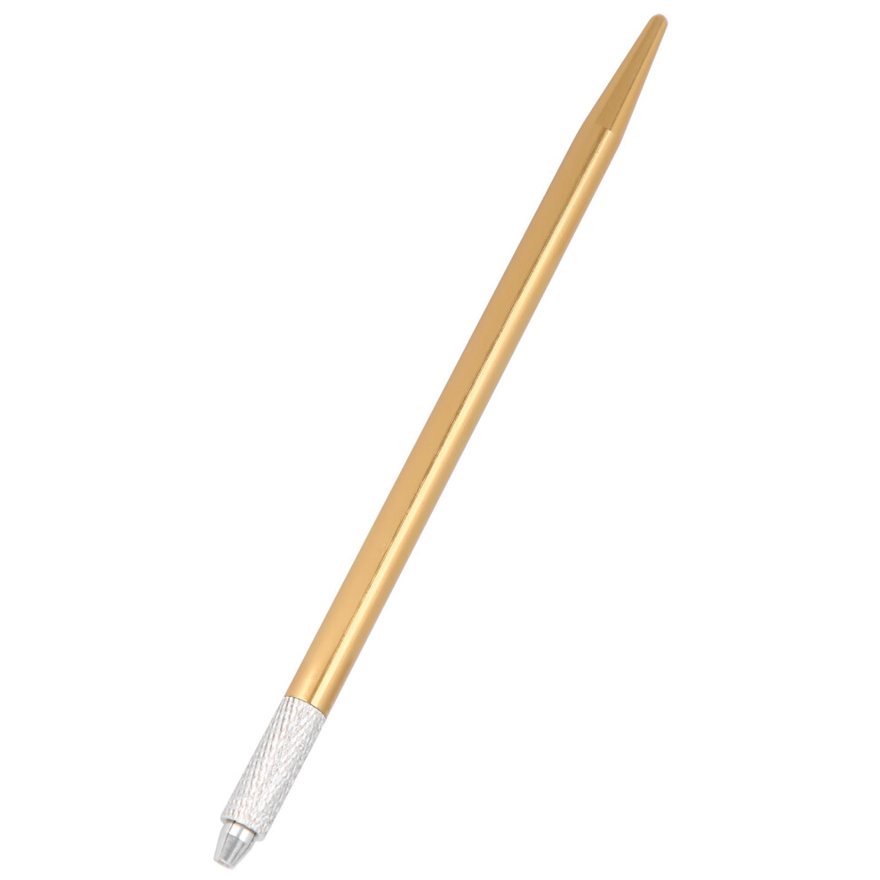 Gold Semipermanent Microblading Pen - Aluminum Alloy Eyebrow Eyeliner Lip Tattoo