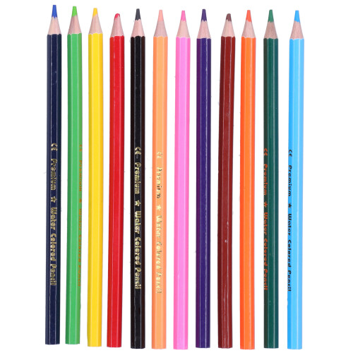 12 pièces, crayons aquarellables à 12 couleurs, 17,5 cm 1