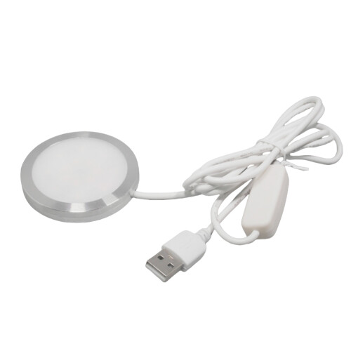 LED Spotlight USB 5V3W LED Task Lamp With-silver shell 3000k