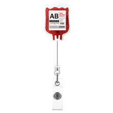Eye Catching Blood Bag Badge Reel Halloween Themed-AB type