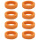 8pcs Silicone Luggage Wheel Caps Keep Your Suitcase-Orange 1