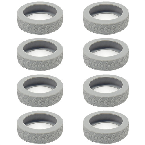 8pcs Luggage Wheel Covers Keep Your Suitcase Wheels-Light Grey