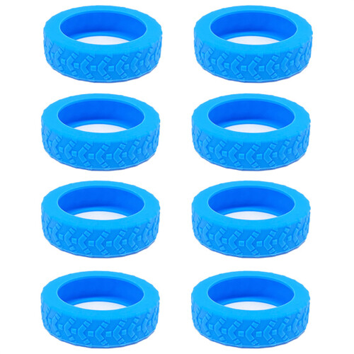 8PCS Protect Your Luggage Wheels with Durable Silicone-Blue