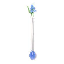 Clear Petites Teaspoon Restaurant Utensil Salt Spoon Bells-Blue