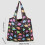 Foldable Shopping Bag Reusable Convenient-navy blue white hear 2