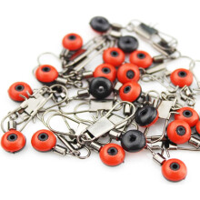 50Pcs Fishing Space Beans Clip Connector Fishing Swivel with-L
