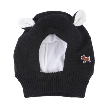Dog Ear Muffs Neck and Ears Warmer to Calms Comforts and-Black