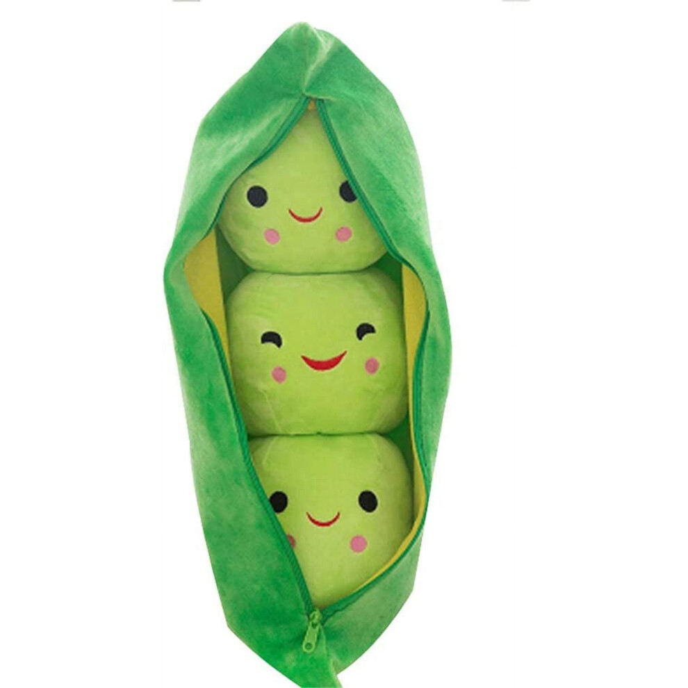 Zytweed (Green) Giant Peas Pod Plush Toy Pillow Cute Pea Stuffed Plant Doll(,25Cm) Green