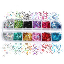 Nail Art Glitter 3D Holographic Nail Sequins Glitter Hollow