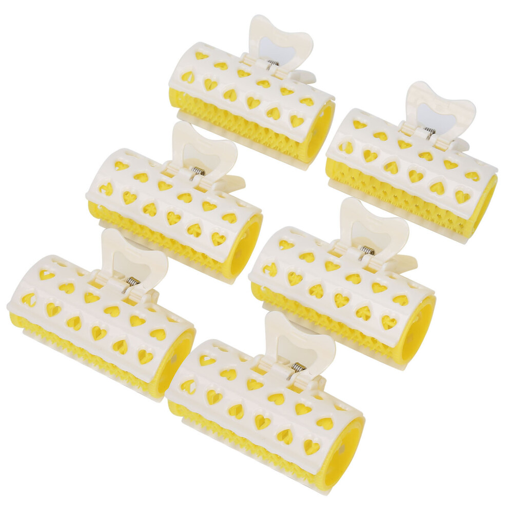 6pcs Hair Roller Clamps Set, Portable DIY Curlers 1.2x2.8in for Home Salon
