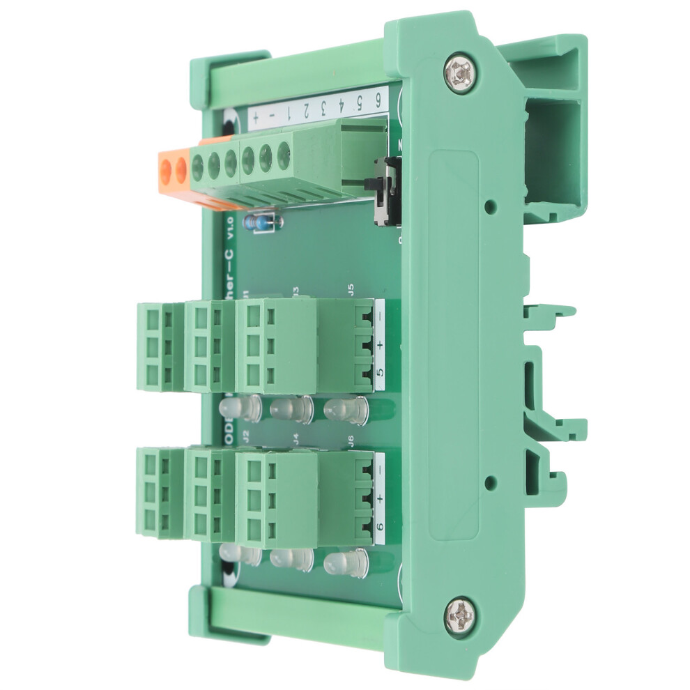 3-Wire 6-Channel Din Rail Terminal Block, 0.5A, 3.81Mm Spacing 8791359372413