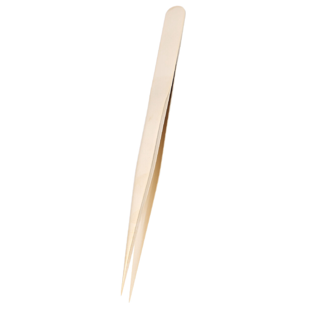 Golden Multifunctional Steel Tweezers For Manicure & Eyelash Applications