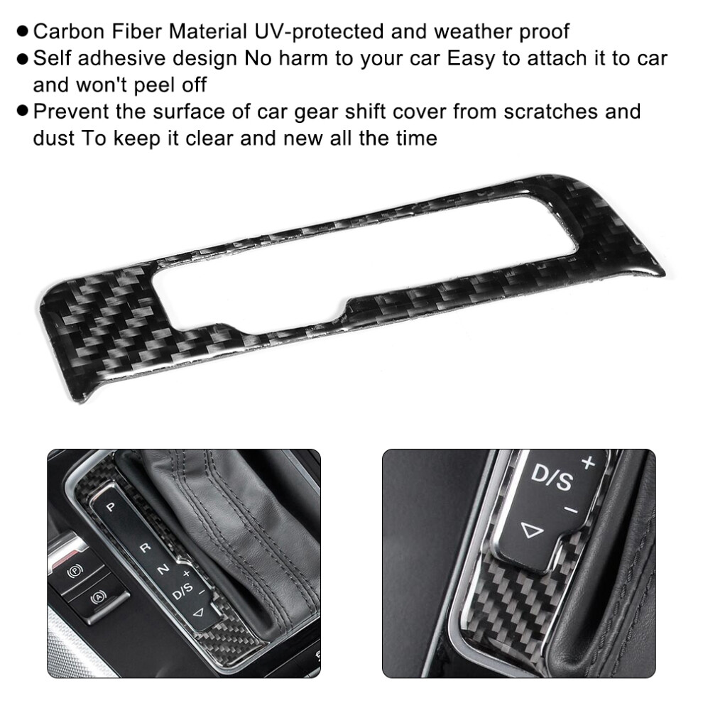 Carbon Fiber Gear Shift Cover Sticker Kit For Audi A4 B8 A5 Q5, 2009-2017 9481359374508