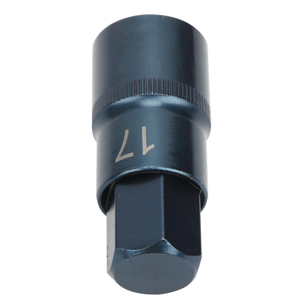 Hex Screwdriver Bit 1/2In Square Driver Socket S2 Alloy Steel H17 9481359374973