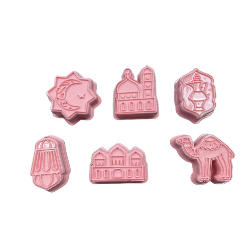 Coffret de moules à gâteaux Crethink, rose, 6 pièces