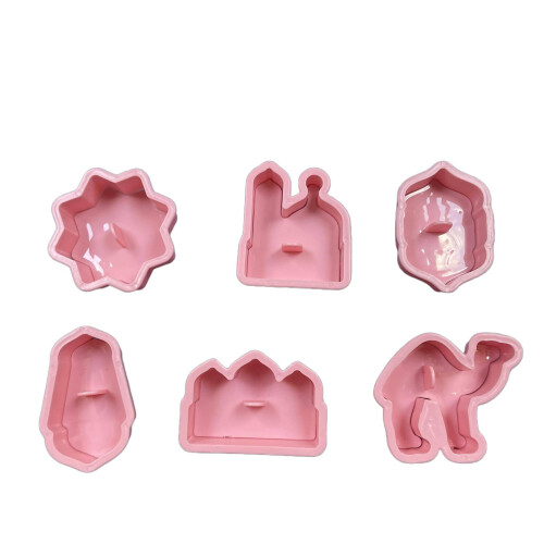 Coffret de moules à gâteaux Crethink, rose, 6 pièces 1