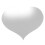 Mirror Heart Shape Wall Sticker 13cm Silver 3D DIY Decor 13
