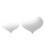 Mirror Heart Shape Wall Sticker 13cm Silver 3D DIY Decor 12