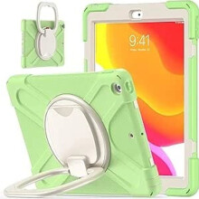 Étui pour iPad 10.2" 2019/20/21 avec Support Rotatif Robuste Vert