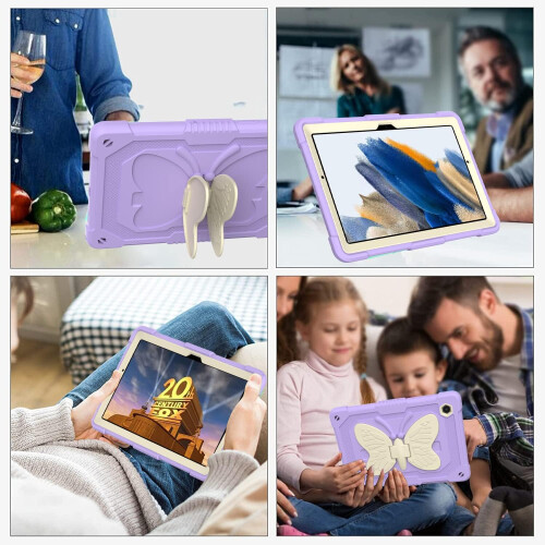 Étui pour iPad Mini 6 8,3" avec Support Papillon et Bandoulière Violet 2