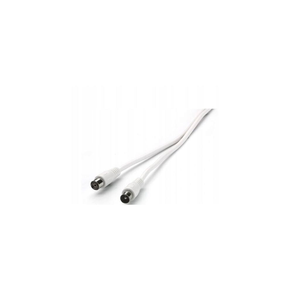 1.5M Tv Aerial Extension Cable - 90Db Shielded Coaxial Lead With Male To Female Connectors For Television And Freeview White 5906792643522