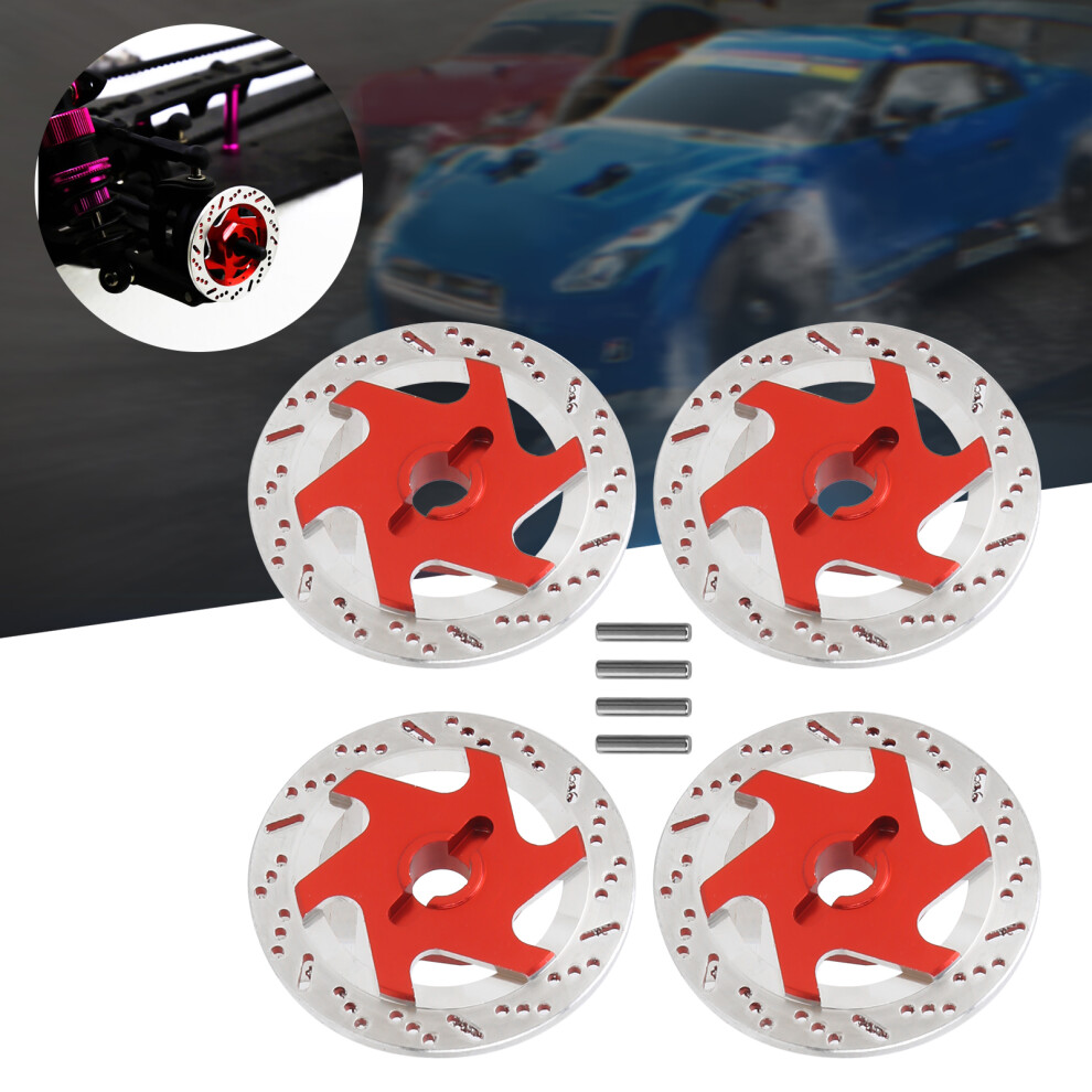 4Pcs Aluminum Alloy Rc Brake Discs For 1:10 Daylight 31Mm Red 5051359376341
