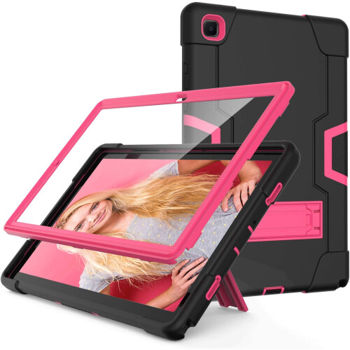 Étui pour iPad Pro 12.9" avec Support et Emplacement pour Stylet Noir et rose 1