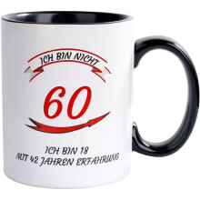 Mug NOVAJOY en céramique avec inscription, cadeau d'anniversaire pour les 60 ans, blanc