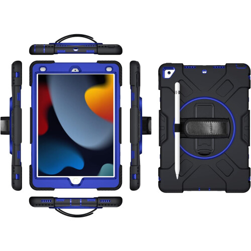 Étui pour iPad Pro 12.9" 2018/2020/2021 avec Support Rotatif Noir