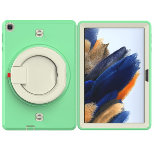 Étui pour Samsung Galaxy Tab A8 10.5" avec Bandoulière Vert 1