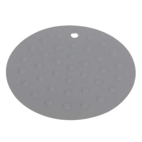 Dark Gray Silicone Kitchen Insulation Pad, 16.9cm Diameter