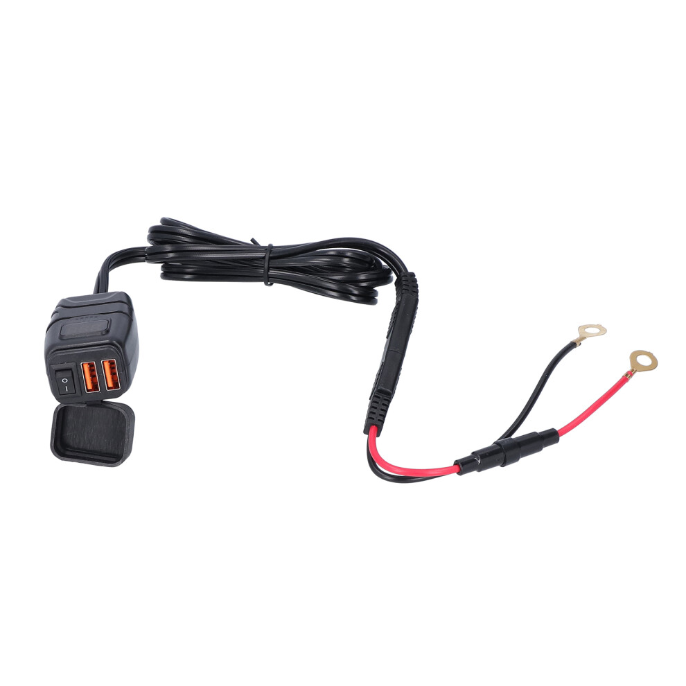 Motorcycle Dual Usb Charger With Voltmeter Waterproof Power Supply 5V/3.4A 4671359377202