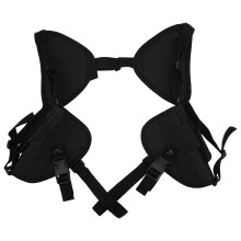 Outdoor Nylon Armpit Double Shoulder Belt Bag Black, 370g
