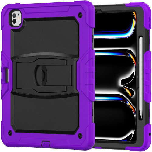Étui pour iPad Pro 3/2/1 11” avec Support et Bandoulière Violet