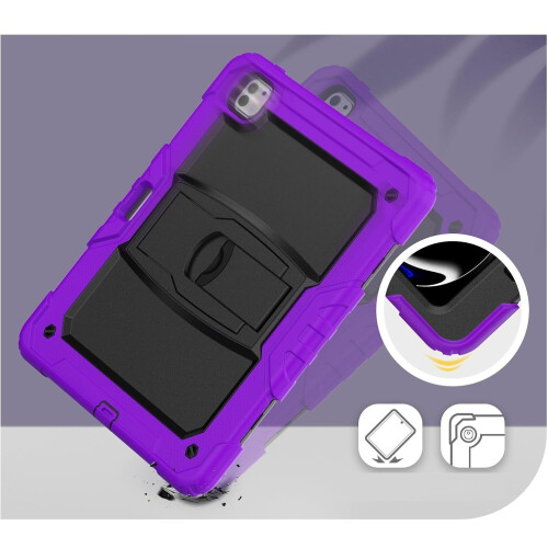 Étui pour iPad Pro 3/2/1 11” avec Support et Bandoulière Violet 1