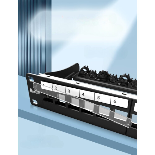 Enmane 12-Port Blank Patch Panel Geschirmt Schwarz 2