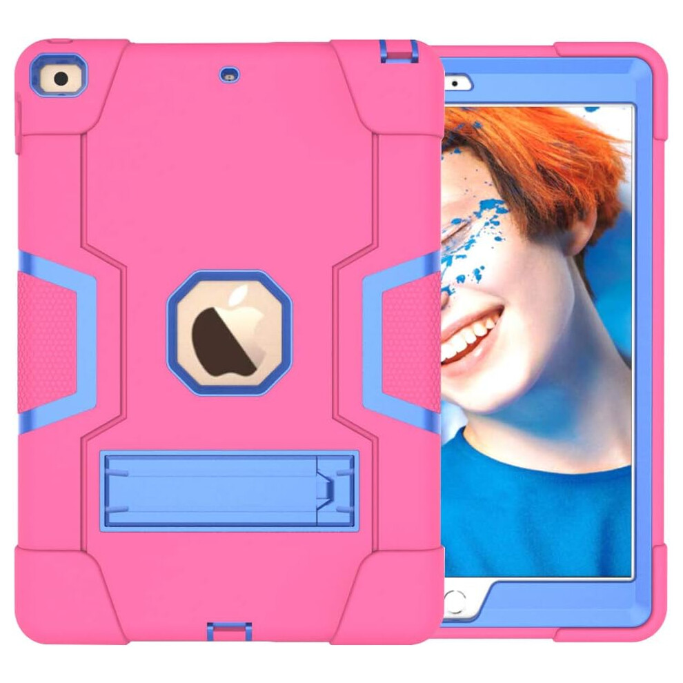 Heavy-Duty Case For Ipad 9.7" - Rugged Shockproof Cover With Built-In Kickstand For Kids Full Body Drop Protection Pink 5906792659882