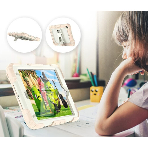 Étui pour iPad Mini 5/4 7.9” avec Support et Bandoulière Rose 1